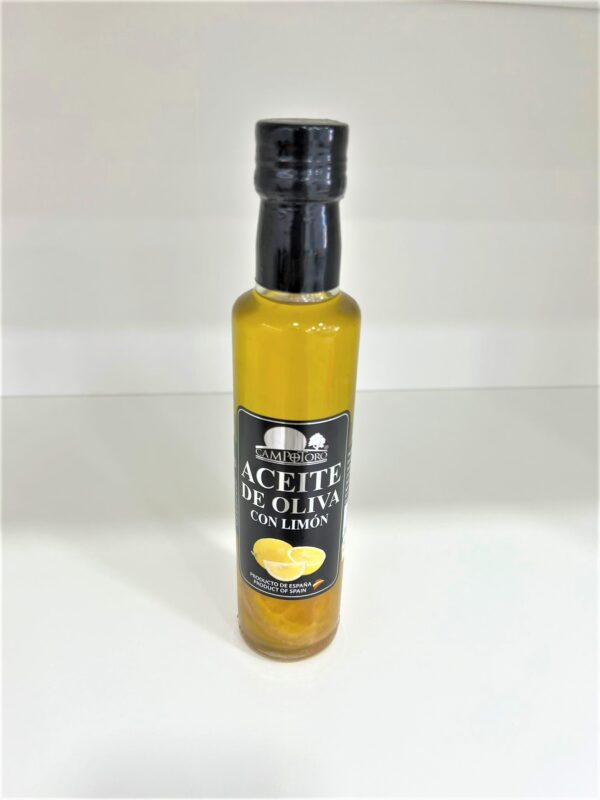 aceite de oliva virgen extra con limon